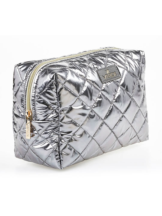 Verde Damen Necessaire in Silber Farbe