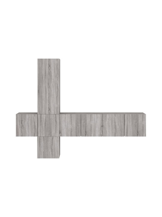 Wohnzimmer TV-Einheit Grey Sonoma L80xB30xH102cm