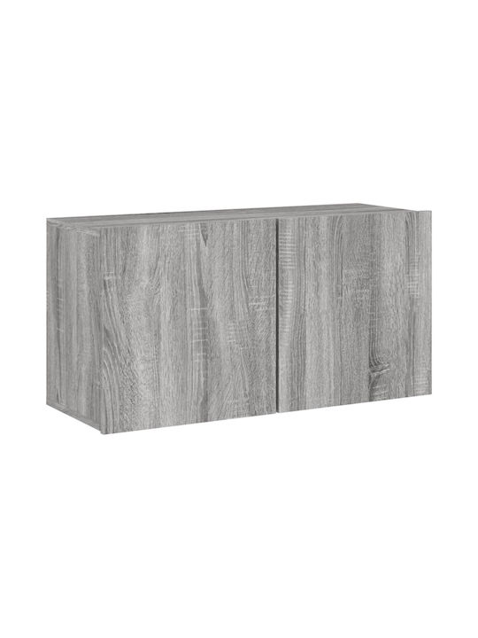 Wohnzimmer TV-Einheit Grey Sonoma L80xB30xH102cm
