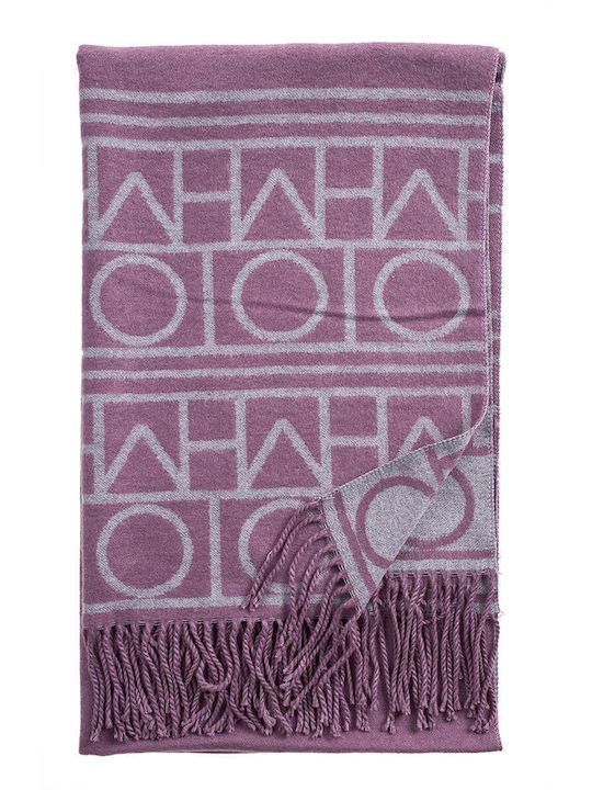 Verde Women's Wool Scarf Purple