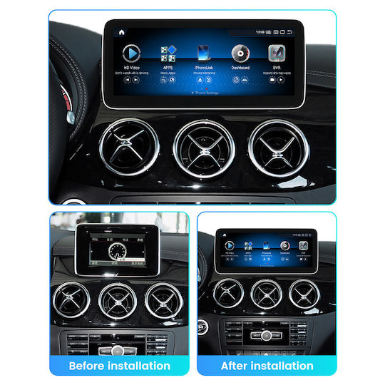 Carmedia Ηχοσύστημα Αυτοκινήτου για Mercedes-Benz B Class 2012-2015 (Bluetooth/USB/WiFi/GPS/Apple-Carplay/Android-Auto) με Οθόνη Αφής 10.25"