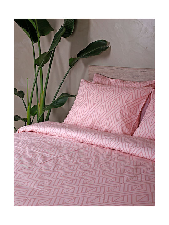 Sunshine Feelings 2042 Pillowcase Set with Envelope Cover Pink 2042 50x70cm.