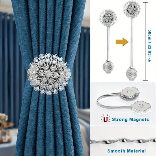 Design 1 Tie-Back Magnetic made of Metal Gold 1pcs