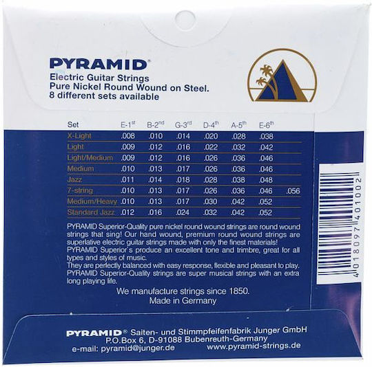 Pyramid Electric Σετ Χορδών Nickel Wound Ηλεκτρικής Κιθάρας 9 - 42"