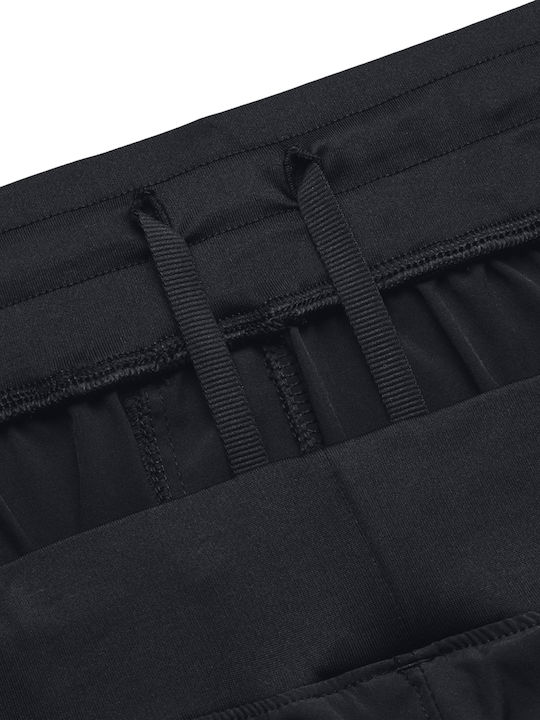 Stretch Woven Παντελόνι Φόρμας με Λάστιχο Μαυρο