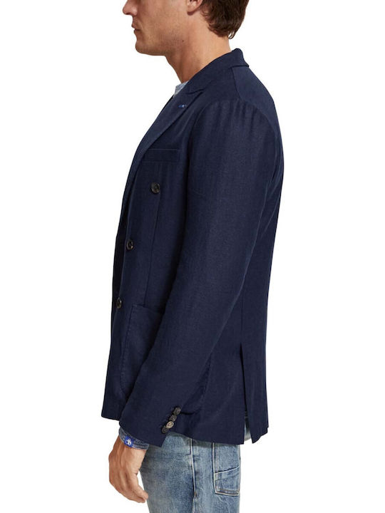 Καλοκαιρινό Ανδρικό Σακάκι Navy Blue