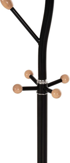 HomeMarkt Metallic Coat Rack Black 36x36x172cm