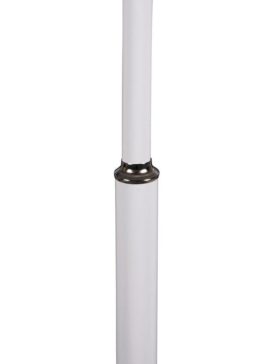 HomeMarkt Metallic Coat Rack White 41x41x176cm