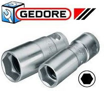 Gedore Καρυδάκι Εξάγωνο Μακρύ με Καρέ Υποδοχής 1/2" Διάμετρος 1/2"
