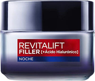 L'Oreal Paris Revitalift Filler Renew Moisturizing & Anti-Aging Cream Face Night with Hyaluronic Acid 50ml