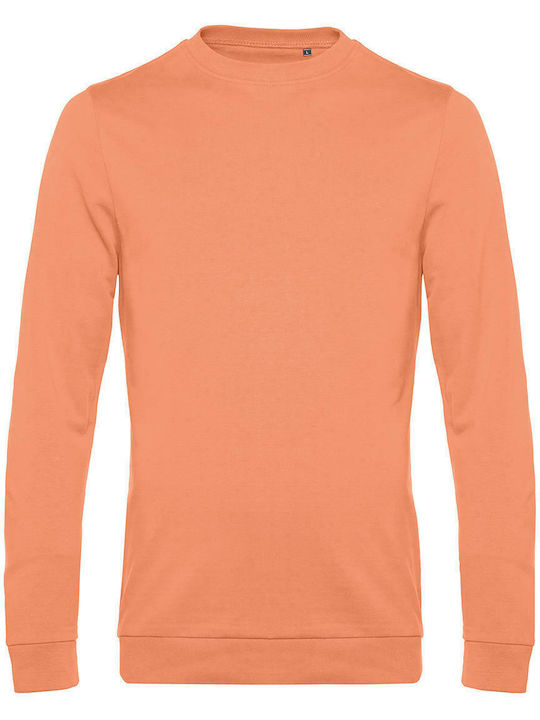 B&C Set In Men's Long Sleeve Promotional Sweatshirt Melon Orange