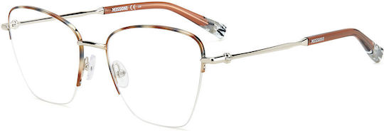 Missoni Damen Metallischer Schmetterling Bräunlicher Brillengestell MIS 0122 H16
