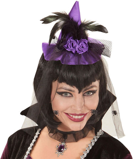 Tulle Carnival Hat Purple for Halloween