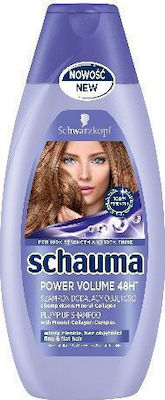 Schwarzkopf Schauma Power Volume Shampoos Volume for Fragile, Αντι-Θραύση Hair 400ml