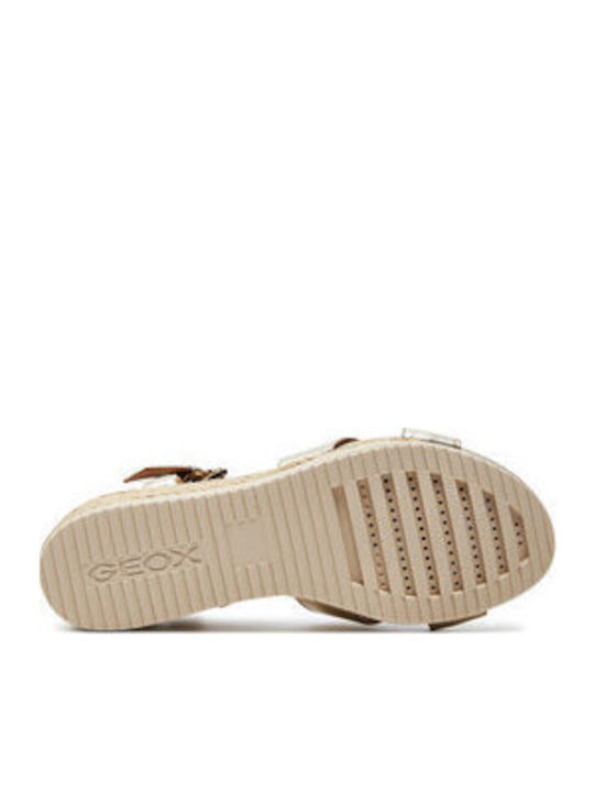 D Ischia Corda Women's Platform Espadrilles Gold