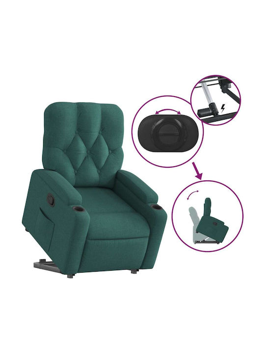 Фотьойл Relax С поставка за крака Dark Green Dark Green 74x86.5x93.5см