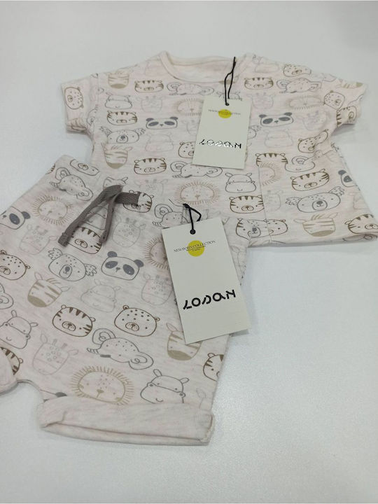 Kinder-Set mit Shorts Sommer 2Stück Beige