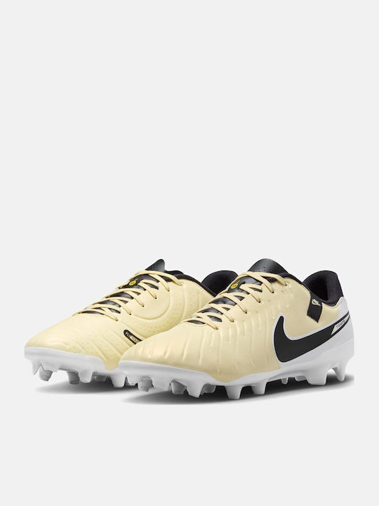 Nike Tiempo Legend 10 Academy Футболни Обувки с Бутони Бяло / Ярко Малиново / Черно