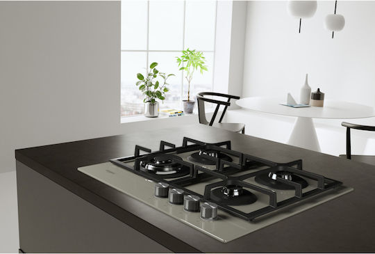 Whirlpool Εστία Υγραερίου Αυτόνομη 59x51εκ. Ασημί