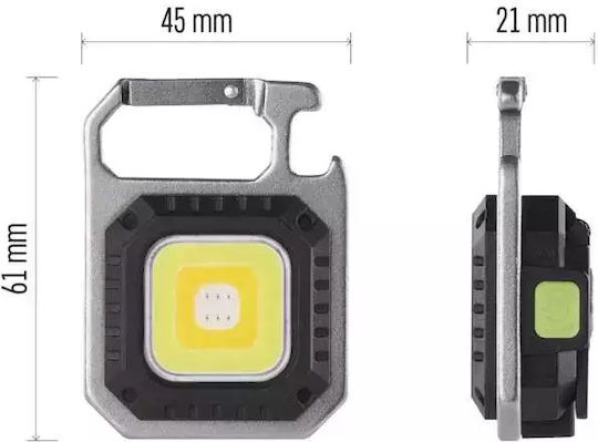 Emos Rechargeable Keychain Flashlight LED IP44 with Maximum Brightness 750lm Black