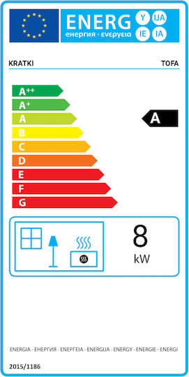 Kratki Tofa Ecodesign Oțel Soba pe lemne 8kW Negru