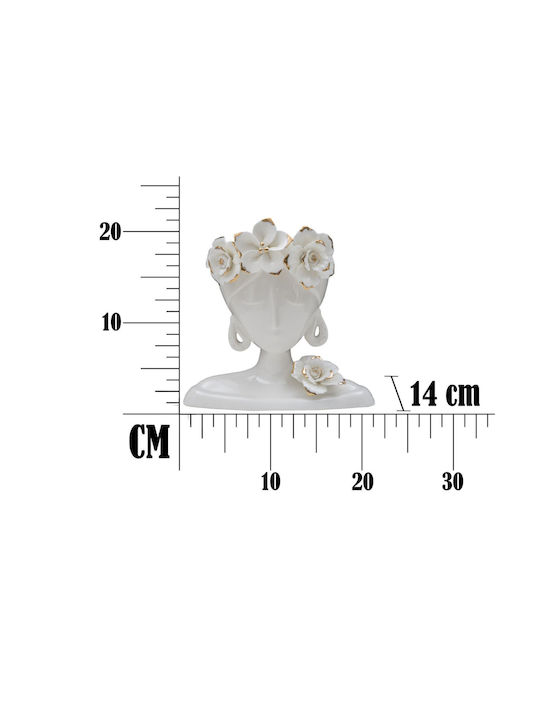 Mauro F Decorative Vase Gold 21.7x14x21cm