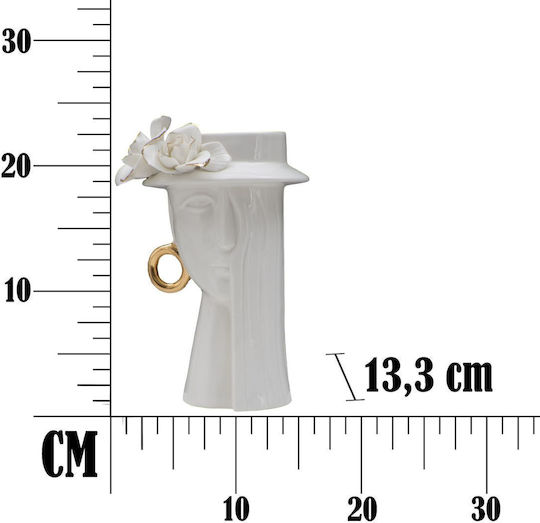Mauro F Decorative Vase Gold 15x13.3x23.5cm