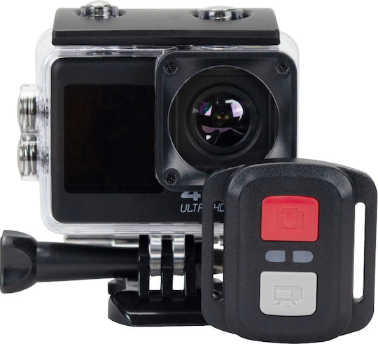 Clever 050084 128GB Action Camera HD (720p) Υποβρύχια (με Θήκη) με Οθόνη και Wi-Fi Μαύρη