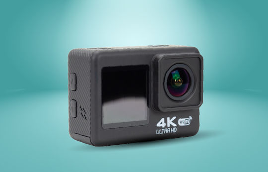 Clever 050084 128GB Action Camera HD (720p) Υποβρύχια (με Θήκη) με Οθόνη και Wi-Fi Μαύρη