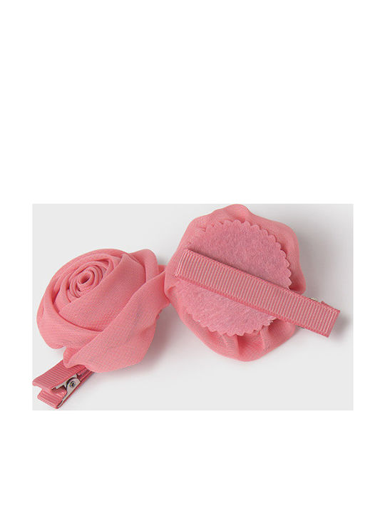 Abel & Lula Set of Kids Hair Clips with Bobby Pin Flower in Pink Color 2pcs