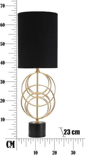 Mauro F Metall Tischlampe mit Gold Schirm und Basis