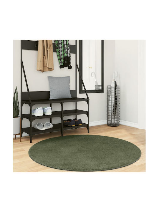 vidaXL Huarte Anti-slip Rug Round Cypress