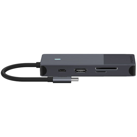 Rapoo USB-C Stație de andocare cu HDMI 4K PD Ethernet Gri (11412)