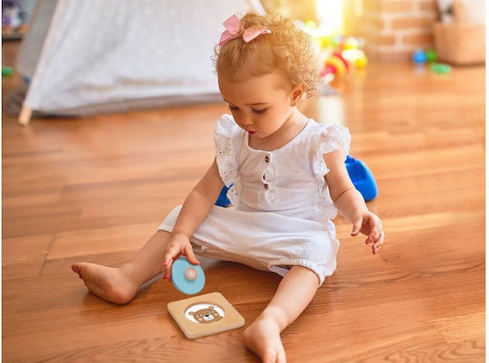 Eli Neli Montessori Εκπαιδευτικό Κουτί Montessori Educational Game Knowledge made of Wood for 1-3 Years Old