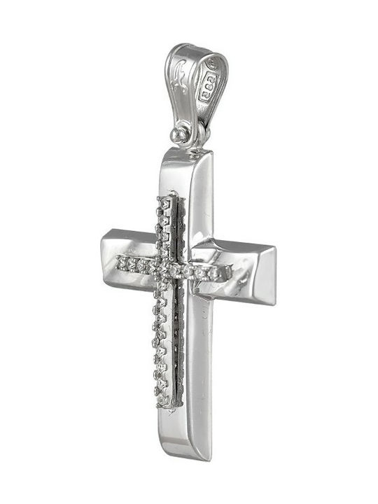 Women's White Gold Cross 14K