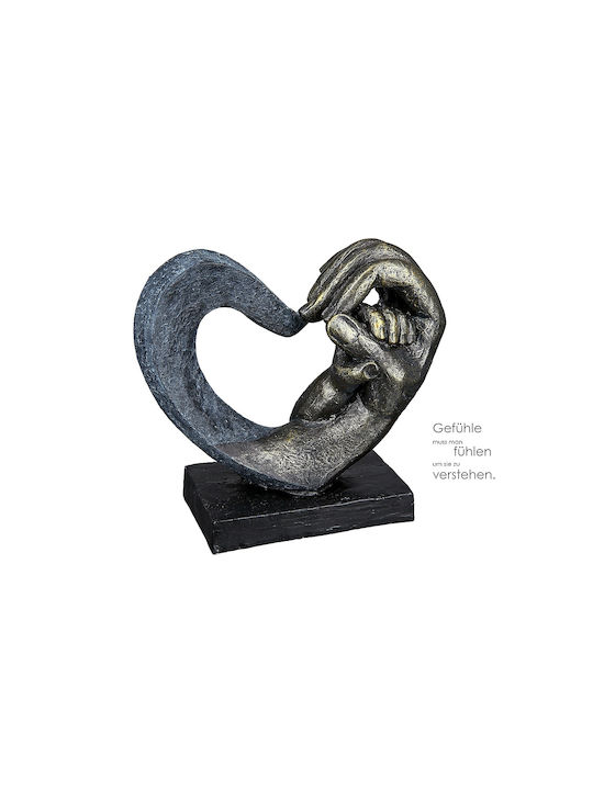 ArteLibre Διακοσμητική Καρδιά Πολυρητίνης 7x16x14cm