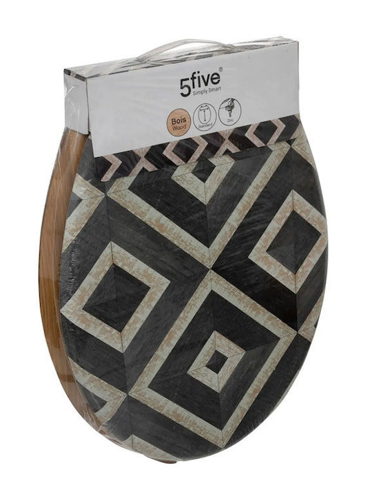 5Five Wooden Toilet Seat Beige 42.5cm