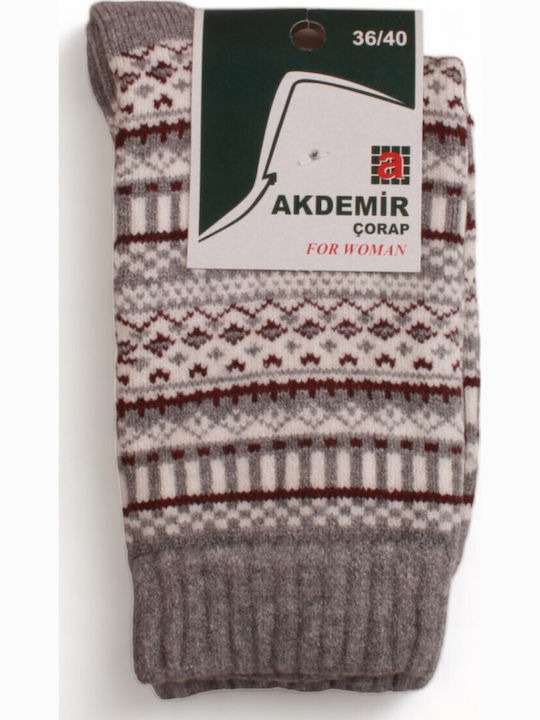 Pro Socks Γυναικείες Κάλτσες με Σχέδια Γκρι Pro Socks Γυναικείες Κάλτσες με Σχέδια Γκρι