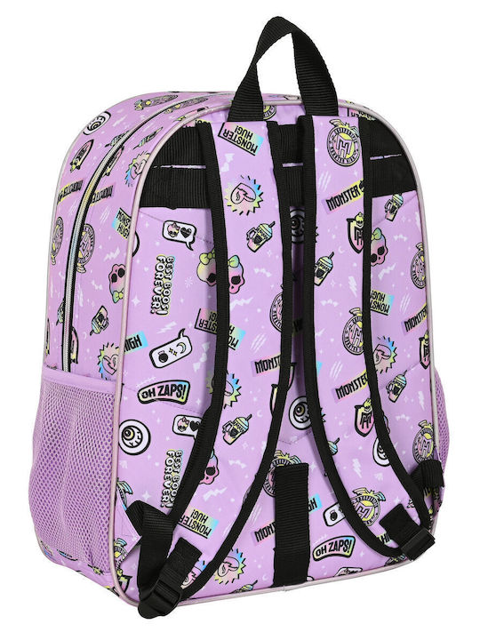 Monster High Best Boos Schulranzen Rucksack Grundschule Flieder mit Flaschenhalter