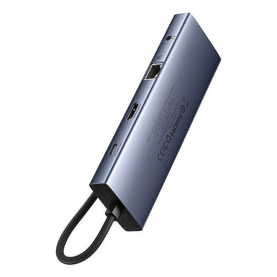 Baseus UltraJoy USB-C Stație de andocare cu HDMI 4K PD Ethernet Gri