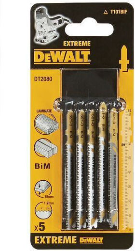 Dewalt Jig Saw Blade 82mm 5pcs DT2080