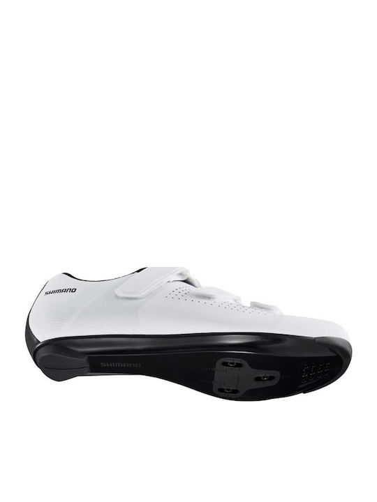 Shimano Competition Ανδρικά Χαμηλά Παπούτσια Ποδηλασίας Δρόμου Λευκά