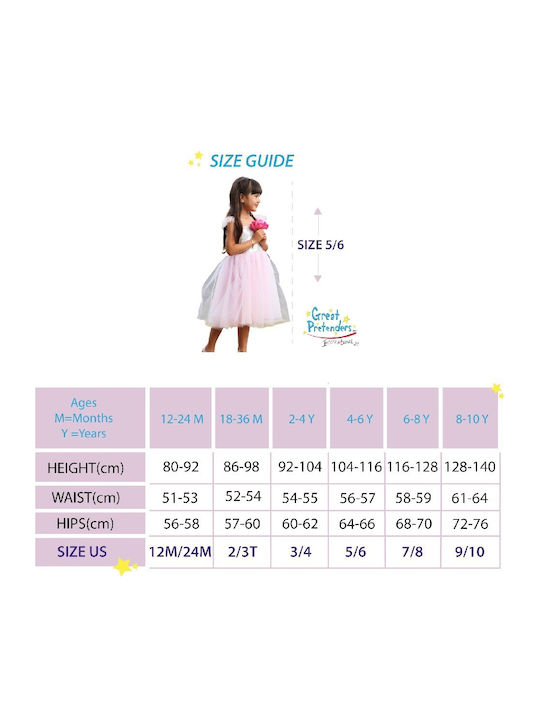 Mädchenkleid Ärmellos Tüll Rosa