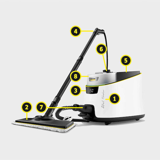 Karcher Steam Cleaner 4bar with Wheels and Stick Handle