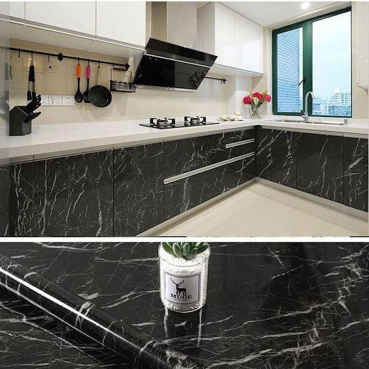 Self-adhesive Wall Wallpaper Home Marker Black 60x300cm