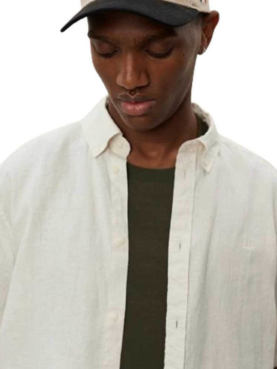 Les Deux Men's Shirt Short Sleeve Linen Ivory