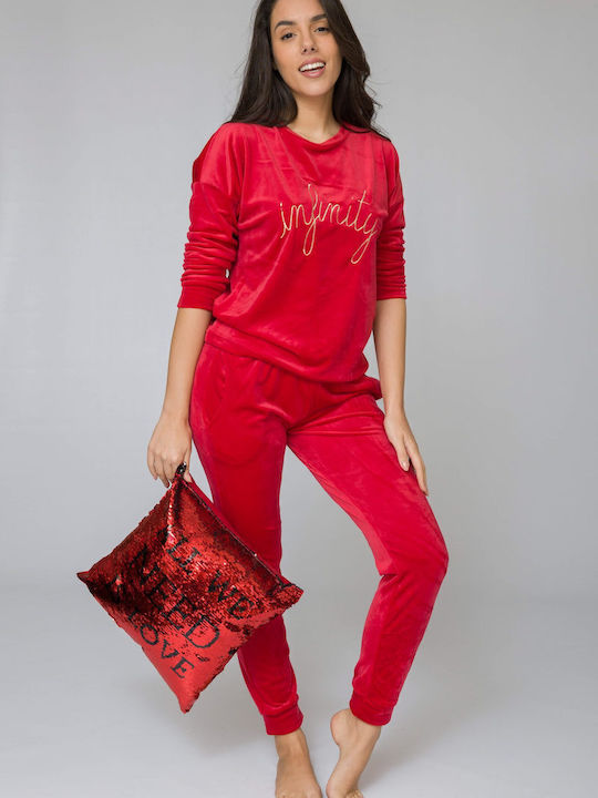 SNC Homewear Set Pijamale pentru Femei Roșu