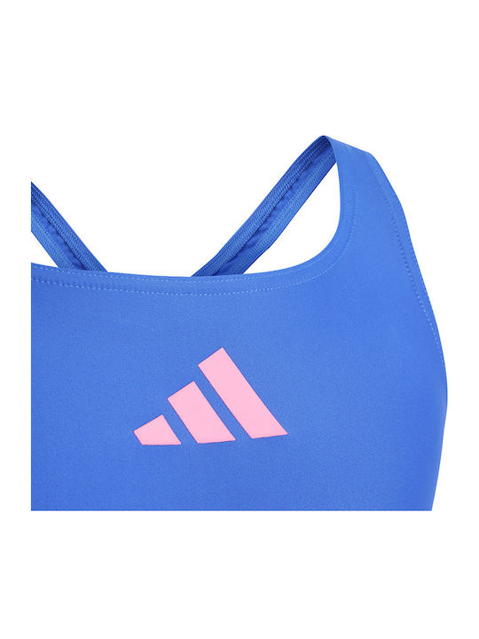 adidas 3 Bars Sol Kids Swimwear One-Piece Blue