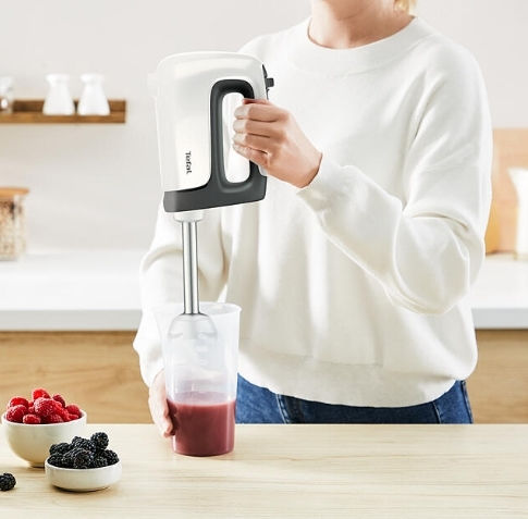Tefal Prep'Mix+ HT462 HT462138 Mixer Handmixer 500W Weiß
