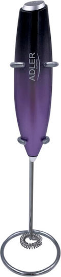 Adler Milk Frother Hand Battery Purple